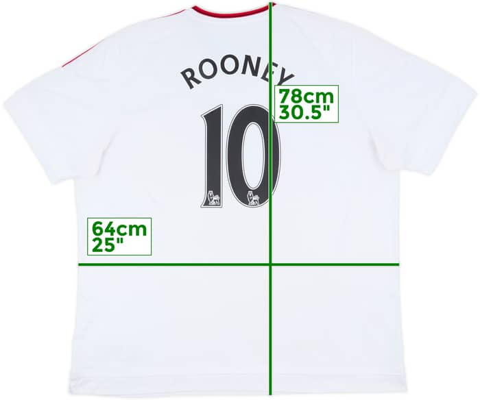 2015-16 Manchester United Away Shirt Rooney #10 - 7/10 - (3XL)