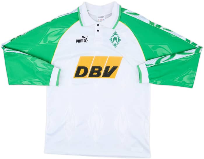 1995-96 Werder Bremen Home L/S Shirt - 9/10 - (S)
