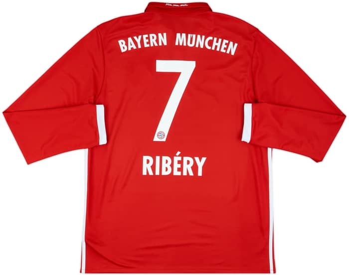 2016-17 Bayern Munich Home L/S Shirt Ribery #7 - 9/10 - (L)