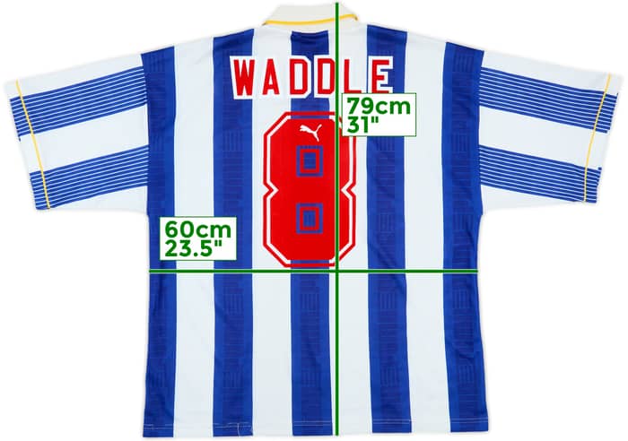 1993-95 Sheffield Wednesday Home Shirt Waddle #8 - 8/10 - (XL)
