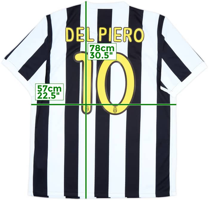 2009-10 Juventus Home Shirt Del Piero #10 - 9/10 - (L)