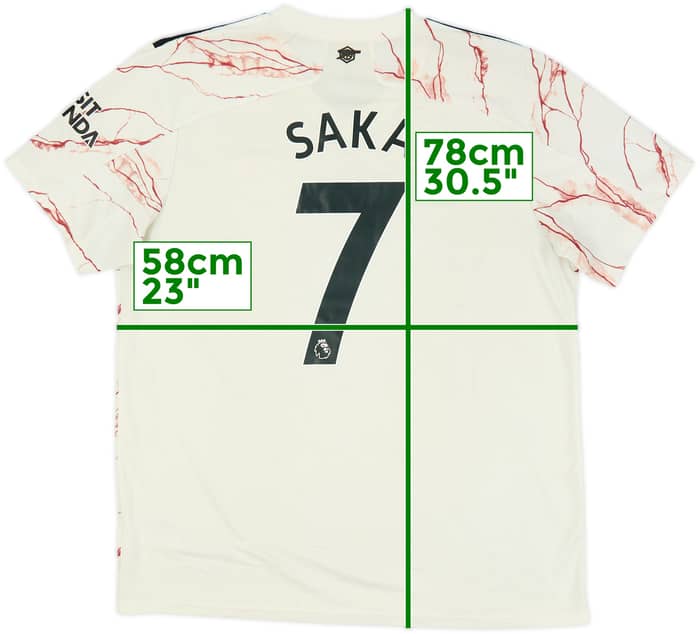 2020-21 Arsenal Away Shirt Saka #7 - 6/10 - (XL)