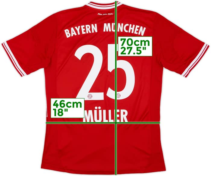 2013-14 Bayern Munich Home Shirt Muller #25 - 8/10 - (XL.Boys)