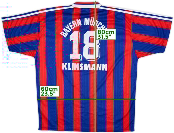 1995-97 Bayern Munich Home Shirt Klinsmann #18 - 7/10 - (XL)