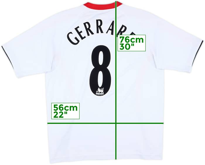 2005-06 Liverpool Away Shirt Gerrard #8 - 8/10 - (L)