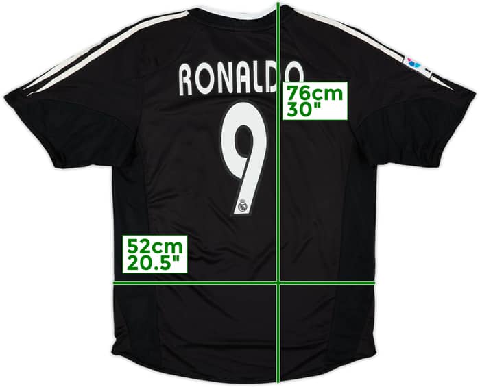 2004-05 Real Madrid Away Shirt Ronaldo #9 - 8/10 - (M)