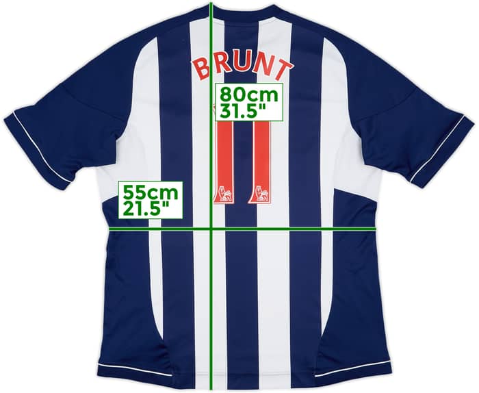 2012-13 West Brom Home Shirt Brunt #11 - 6/10 - (XL)