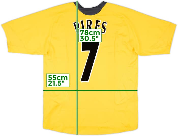 2005-06 Arsenal Away Shirt Pires #7 - 9/10 - (L)