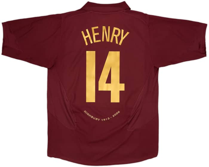 2005-06 Arsenal Home Shirt Henry #14 - 8/10 - (L)