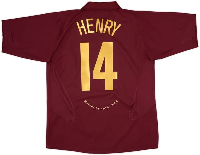 2005-06 Arsenal Home Shirt Henry #14 - 8/10 - (XL)