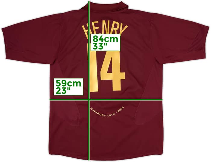 2005-06 Arsenal Home Shirt Henry #14 - 10/10 - (XL)