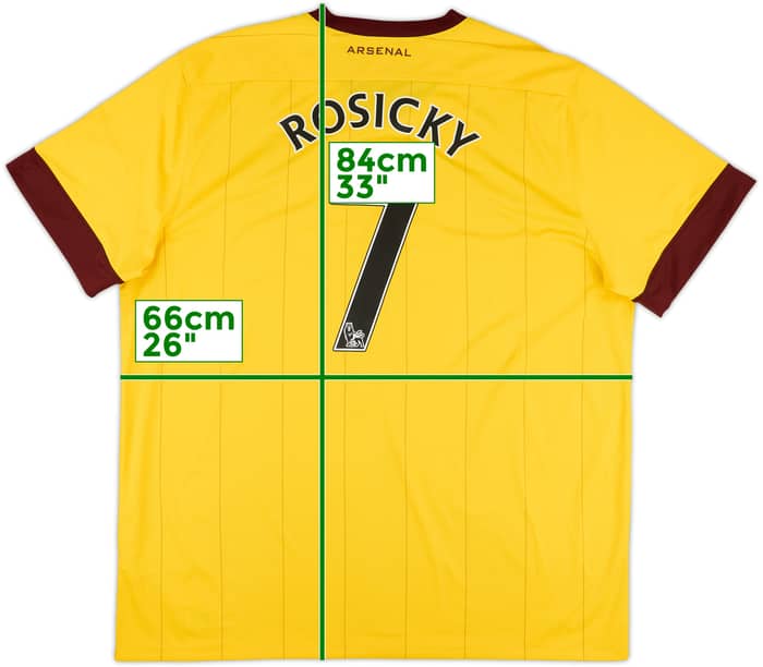 2010-13 Arsenal Away Shirt Rosicky #7 - 7/10 - (XXL)