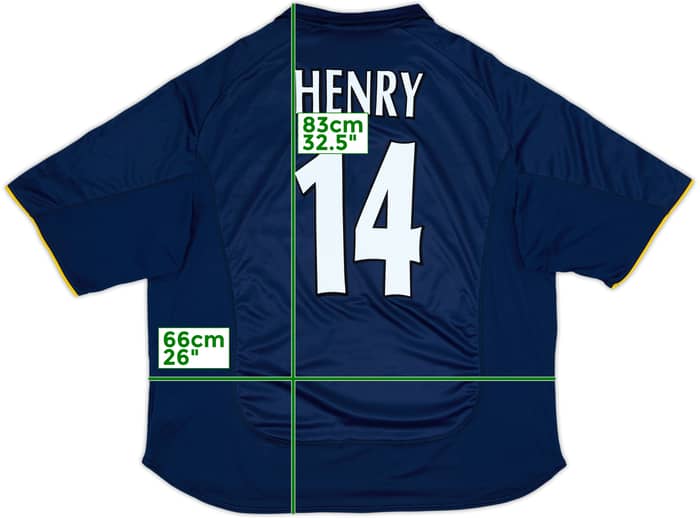 2000-02 Arsenal European Shirt Henry #14 - 8/10 - (XXL)