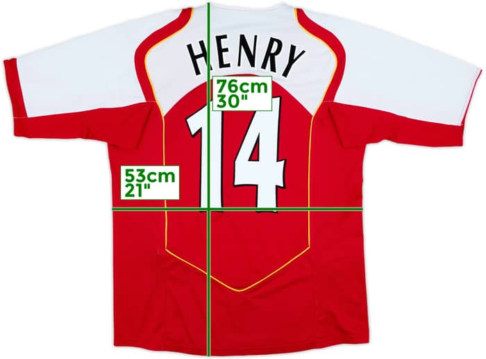 2004-05 Arsenal Home Shirt Henry #14 - 8/10 - (L)