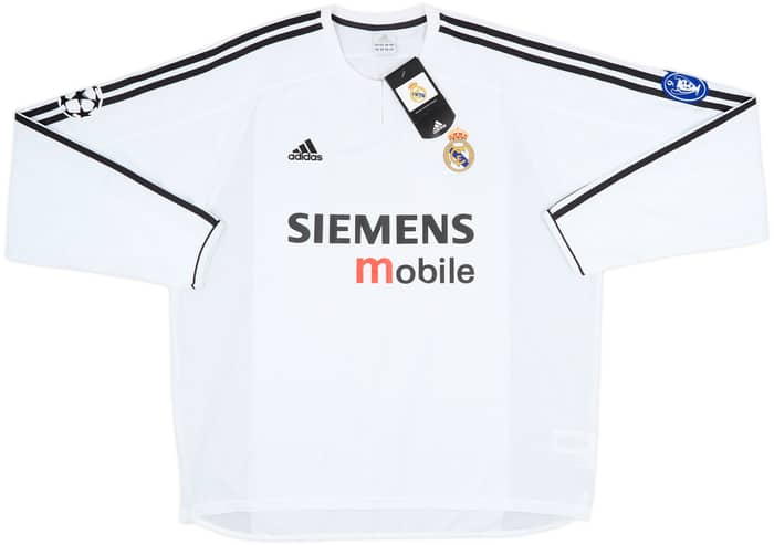 2003-04 Real Madrid Home L/S Shirt Beckham #23 (XXL)