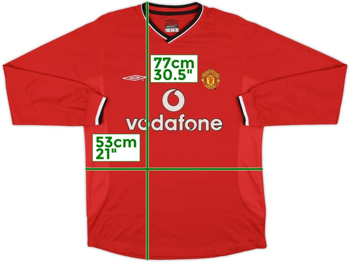 2000-02 Manchester United Home L/S Shirt Solskjaer #20 - 6/10 - (M)