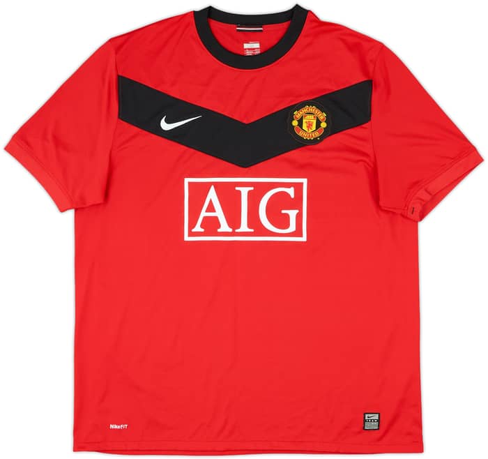 2009-10 Manchester United Home Shirt Diouf #32 - 10/10 - (XL)