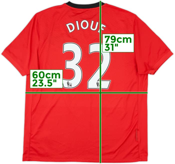 2009-10 Manchester United Home Shirt Diouf #32 - 10/10 - (XL)