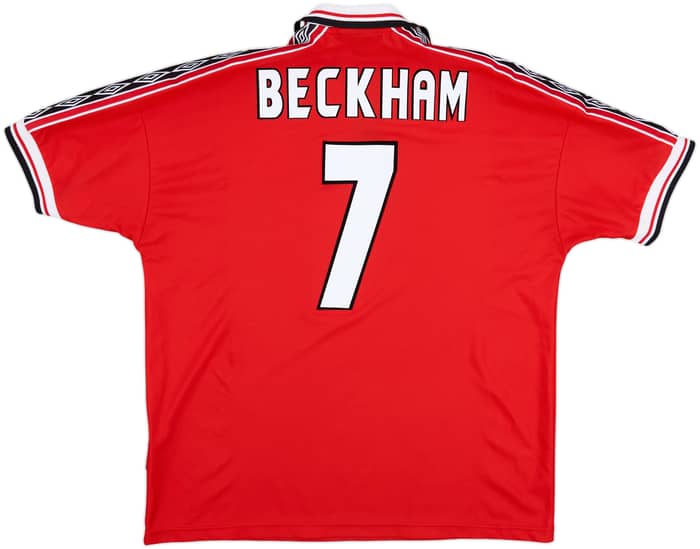 1998-00 Manchester United Home Shirt Beckham #7 - 10/10 - (XXL)