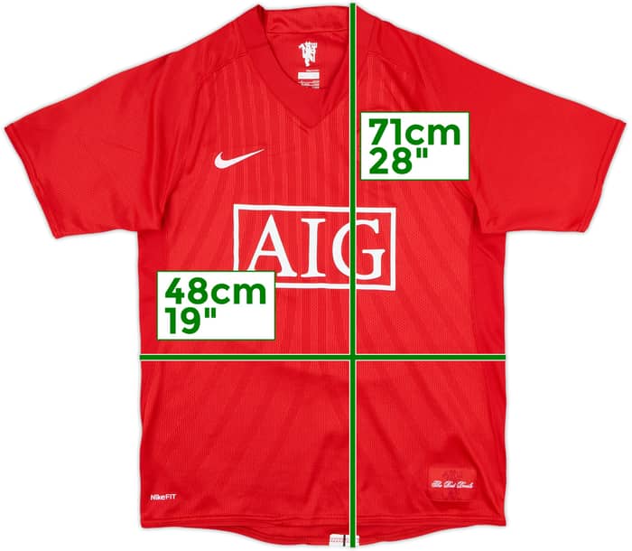 2007-09 Manchester United Home Shirt #6 (Brown) - 9/10 - (S)