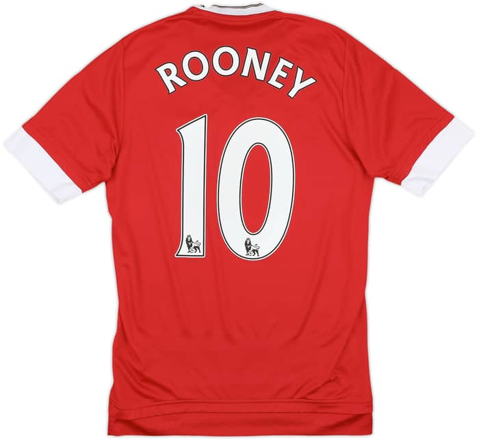 2015-16 Manchester United Home Shirt Rooney #10 - 8/10 - (XS)