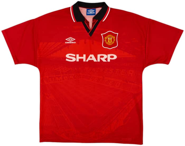1994-96 Manchester United Home Shirt Cantona #7 - 10/10 - (L)