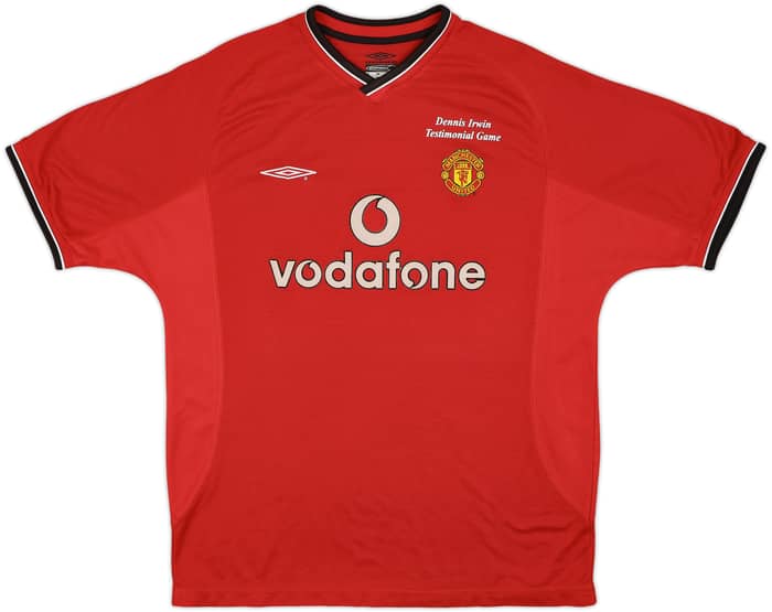2000-02 Manchester United 'Dennis Irwin Testimonial' Home Shirt Irwin #3 - 8/10 - (L)