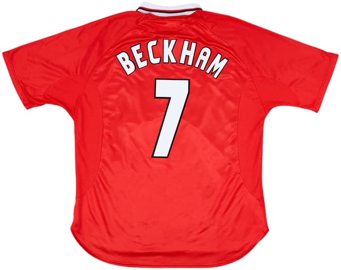 1997-00 Manchester United CL Shirt Beckham #7 - 8/10 - (XXL)