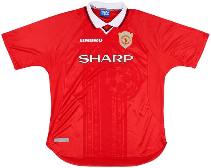 1997-00 Manchester United CL Shirt Beckham #7 - 8/10 - (XXL)