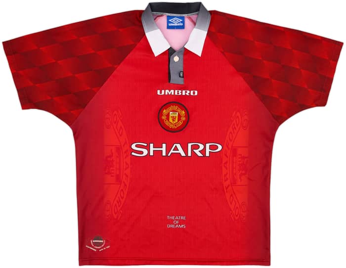 1996-98 Manchester United Home Shirt Beckham #10 - 8/10 - (L)