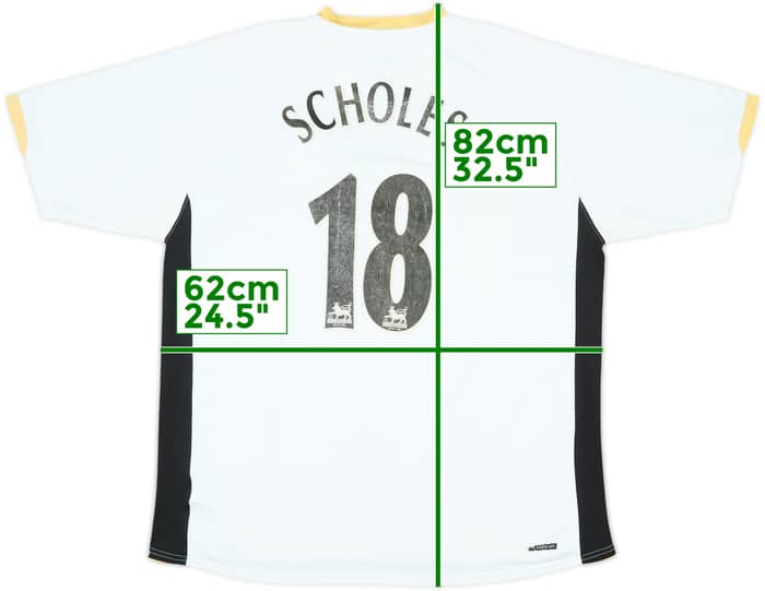 2006-08 Manchester United Away Shirt Scholes #18 - 6/10 - (XXL)