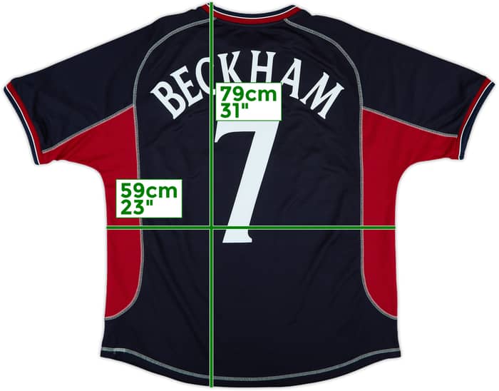 2000-01 Manchester United Third Shirt Beckham #7 - 8/10 - (XL)