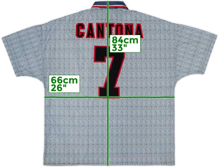 1995-96 Manchester United Away Shirt Cantona #7 - 9/10 - (XXL)