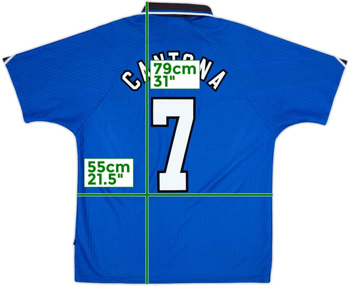 1996-98 Manchester United Third Shirt Cantona #7 - 8/10 - (L)