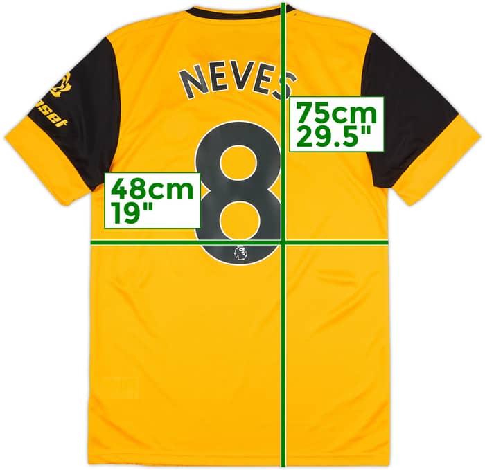 2020-21 Wolves Home Shirt Neves #8 - 10/10 - (S)