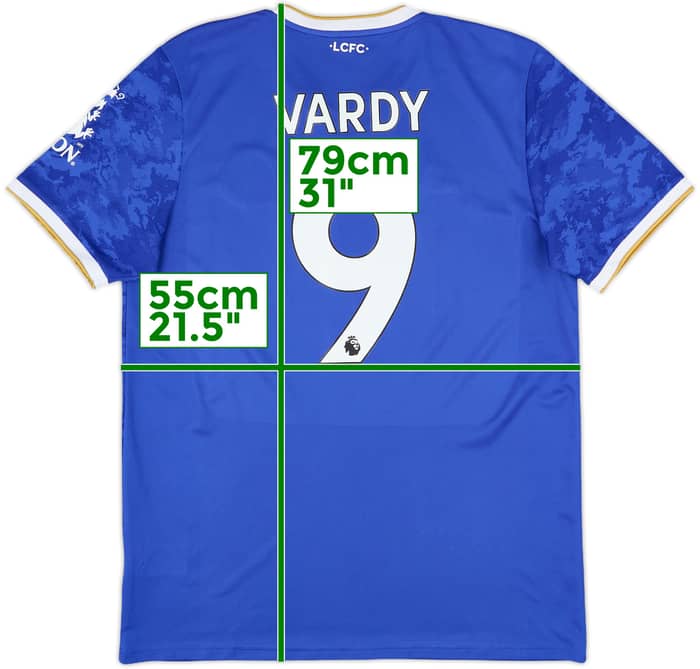 2021-22 Leicester Home Shirt Vardy #9 - 8/10 - (L)