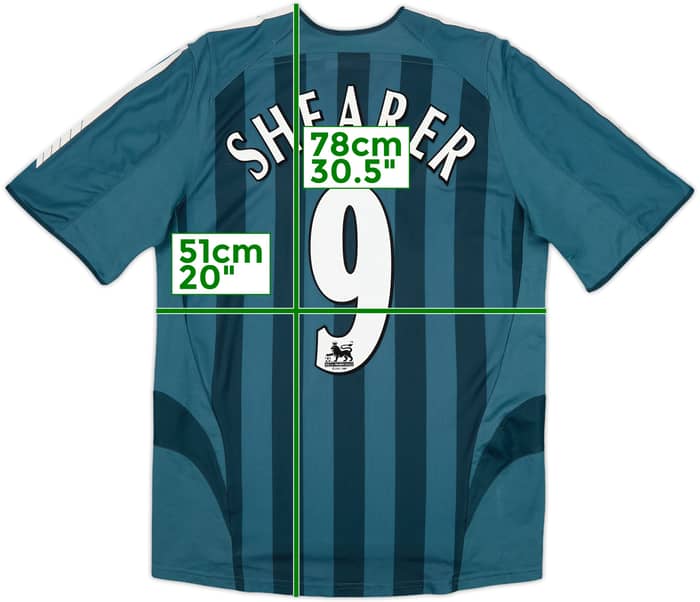 2005-06 Newcastle Away Shirt Shearer #9 - 8/10 - (M)