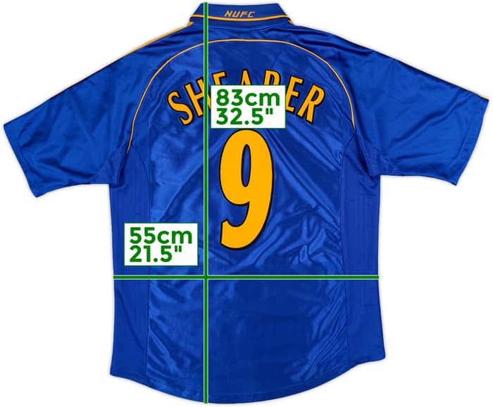 1998-99 Newcastle Away Shirt Shearer #9 - 8/10 - (L)