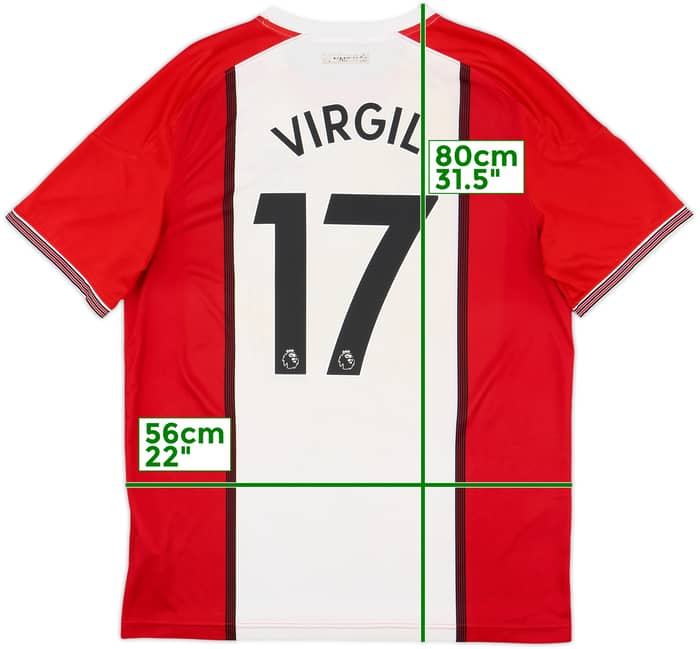 2017-18 Southampton Home Shirt Virgil #17 - 7/10 - (XL)