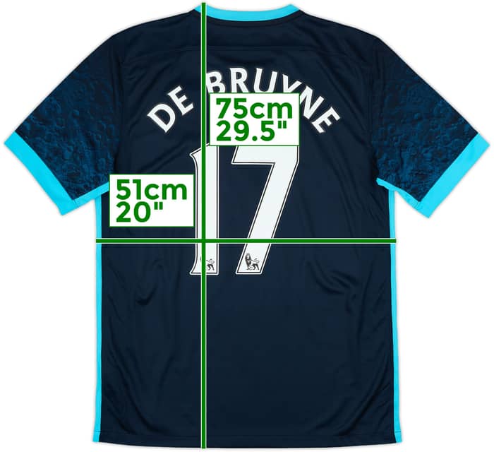 2015-16 Manchester City Away Shirt De Bruyne #17 - 10/10 - (M)