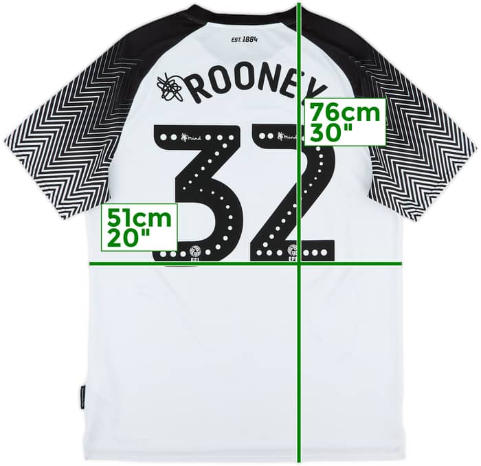 2019-20 Derby County Home Shirt Rooney #32 - 6/10 - (L)