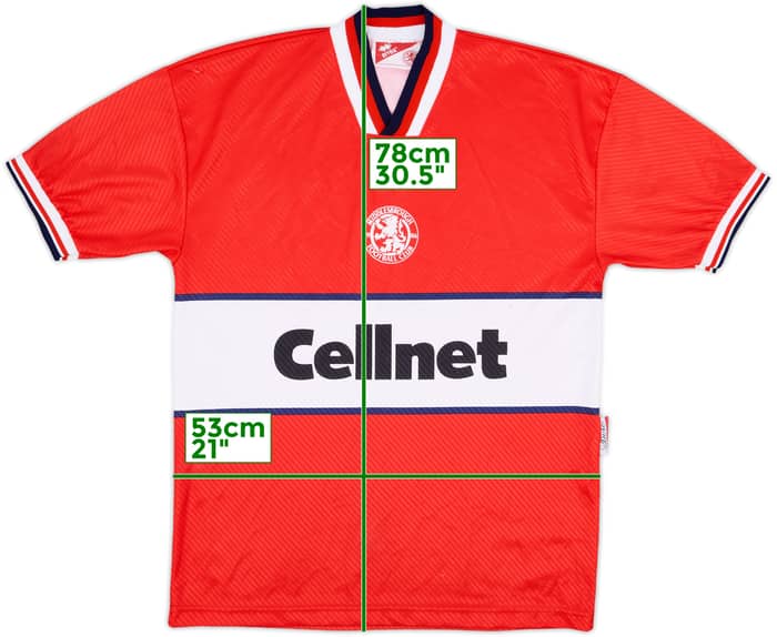 1997-98 Middlesbrough Home Shirt - 8/10 - (L)