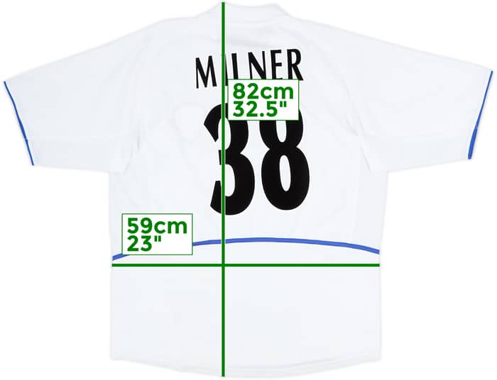 2002-03 Leeds United Home Shirt Milner #38 - 8/10 - (XL)