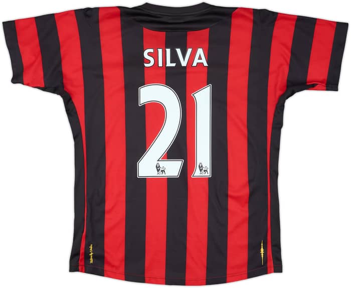 2011-12 Manchester City Away Shirt Silva #21 - 7/10 - (M)