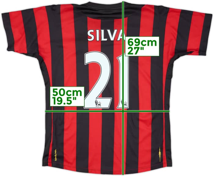 2011-12 Manchester City Away Shirt Silva #21 - 7/10 - (M)