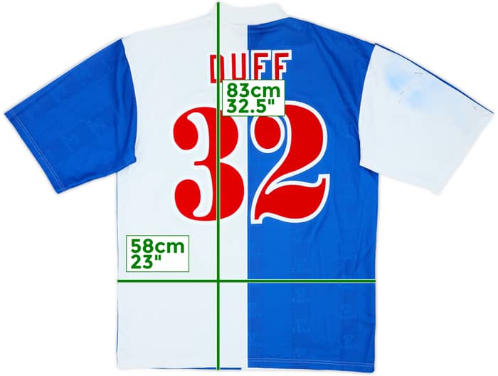 1996-98 Blackburn Home Shirt Duff #32 - 5/10 - (XL)