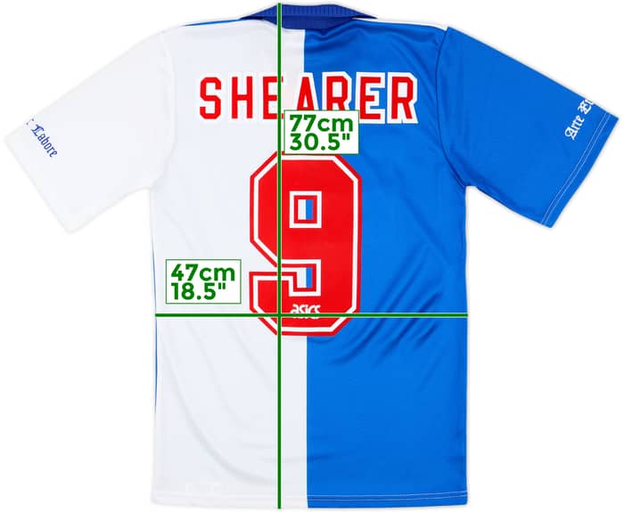 1994-95 Blackburn Home Shirt Shearer #9 - 9/10 - (S)