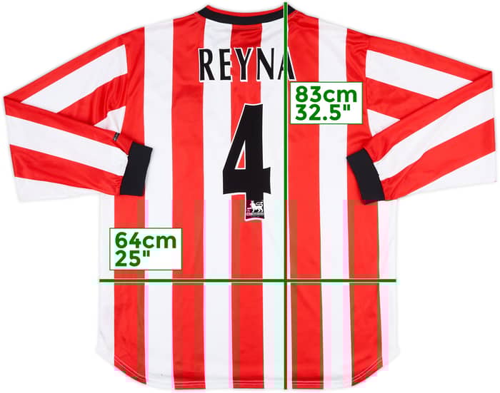 2000-02 Sunderland Home L/S Shirt Reyna #4 - 6/10 - (XL)