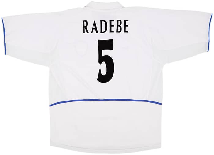2002-03 Leeds United Home Shirt Radebe #5 - 8/10 - (XXL)