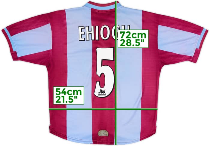 1999-00 Aston Villa Home Shirt Ehiogu #5 - 6/10 - (M)